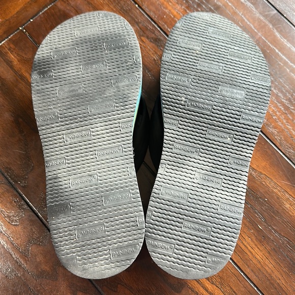 RAINBOW SANDALS elevated rainbow flip flops with leather straps! - Picture 3 of 3